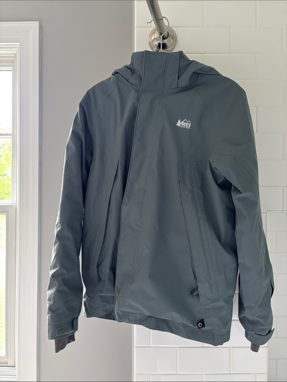 REI Grey Hooded Winter Jacket